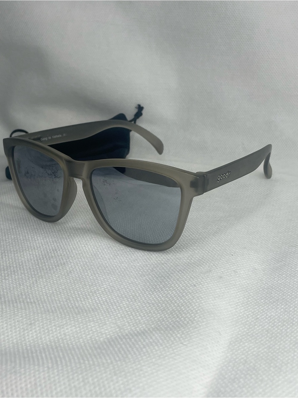 Goodr No Slip/Bounce Running Sunglasses Smoke Gray Going to Valhalla… Witness!